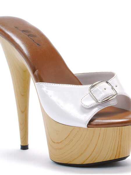 6 Pointed Heel Mule W/Buckle.