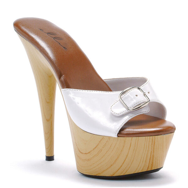 6 Pointed Heel Mule W/Buckle.