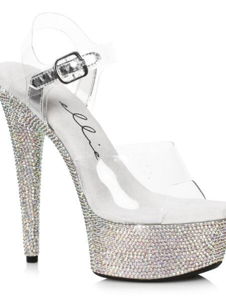 6 RHONESTONE PLATFORM SANDAL
