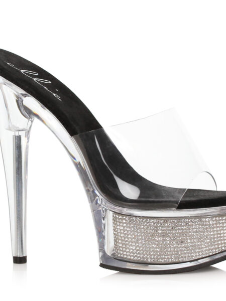 6 Stiletto Sandal With Rhinestone In Platform