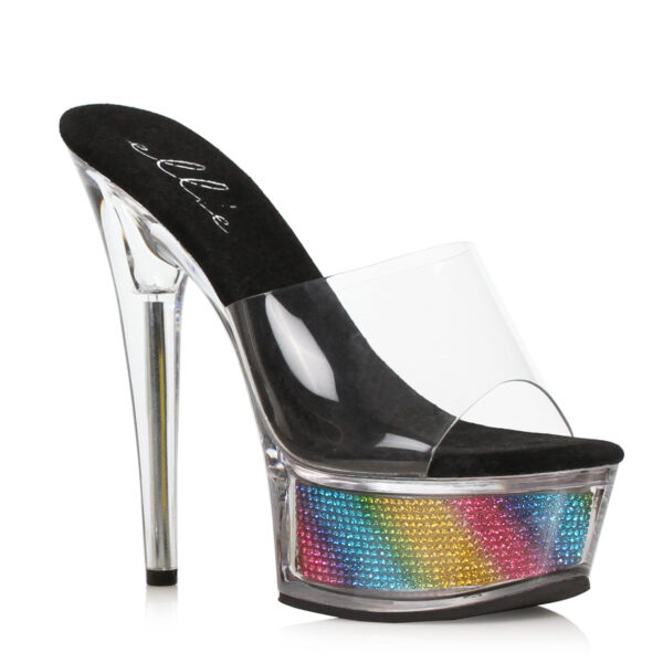 6 Stiletto Sandal With Rhinestone In Platform
