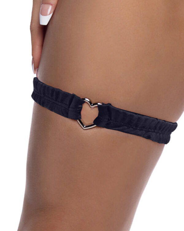 Spandex Garter with Heart Shaped Hardware - Image 5