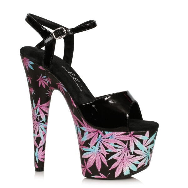 7 Stiletto Sandal W/Print Wrapped Platform