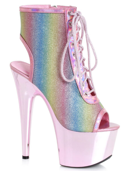 7 Heel Ankle Boots W/Inner Zipper.