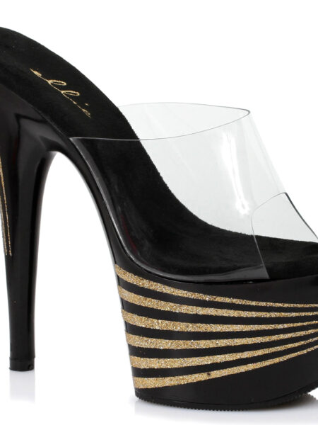 7 Inch Glitter Mule