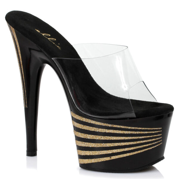 7 Inch Glitter Mule