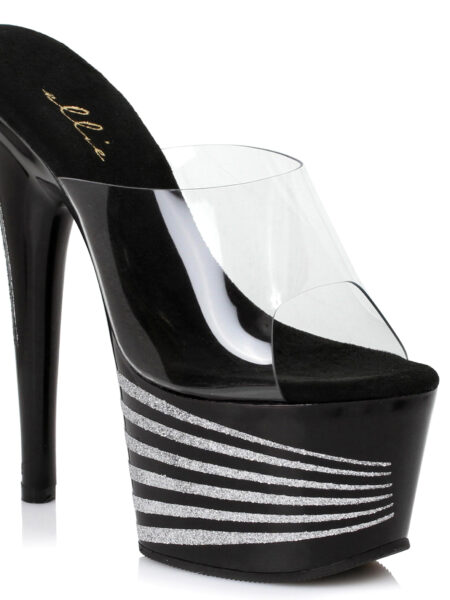 7 Inch Glitter Mule