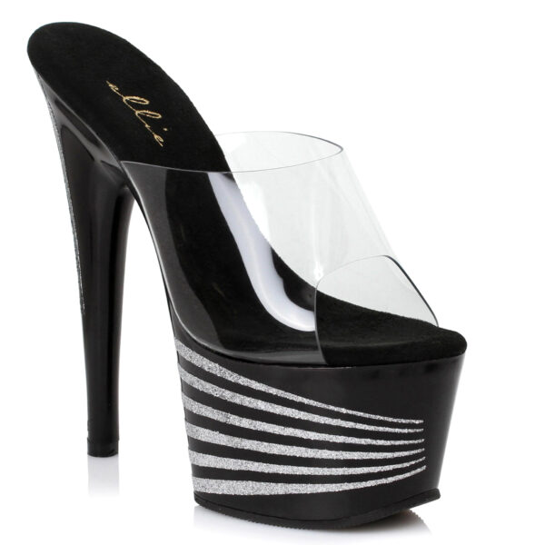 7 Inch Glitter Mule