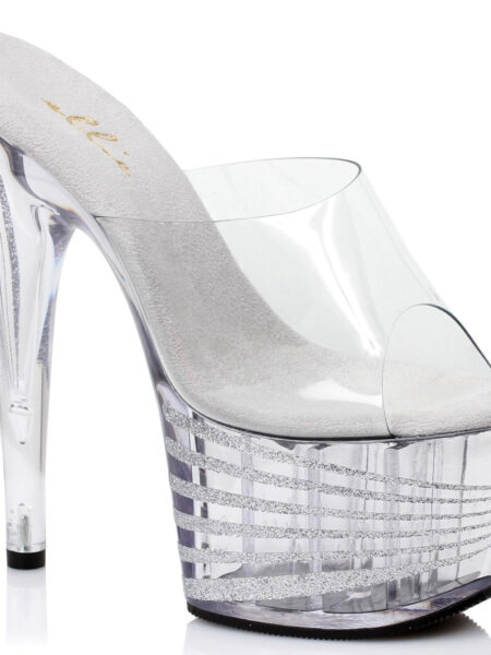 7 Inch Glitter Mule
