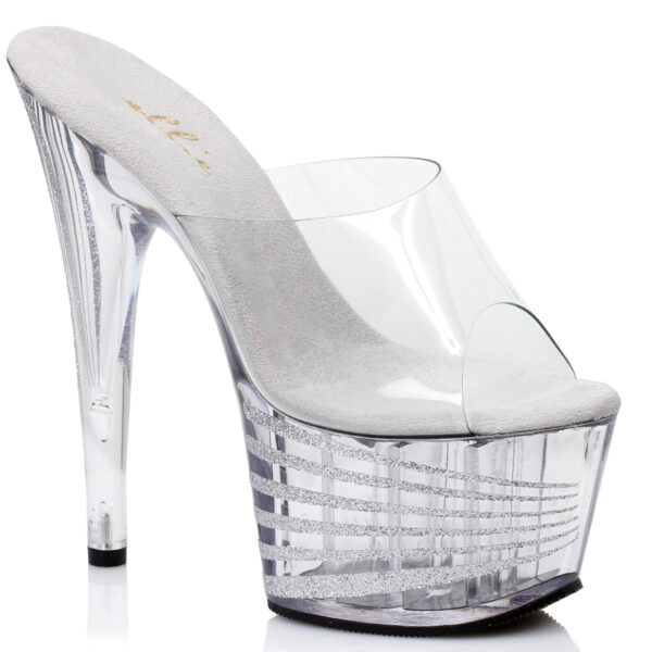 7 Inch Glitter Mule