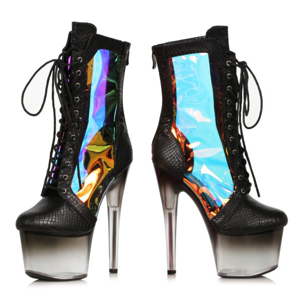 7 Stiletto Hologram Ankle Bootie