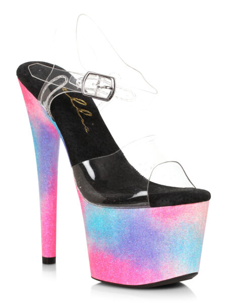 7 Stiletto W/Giltter Platform Sandal.