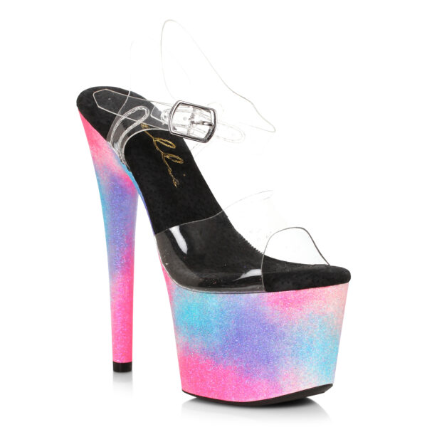 7 Stiletto W/Giltter Platform Sandal.