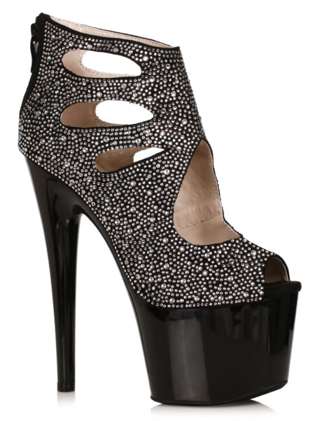 7 Microfiber Platform with Rhinestones