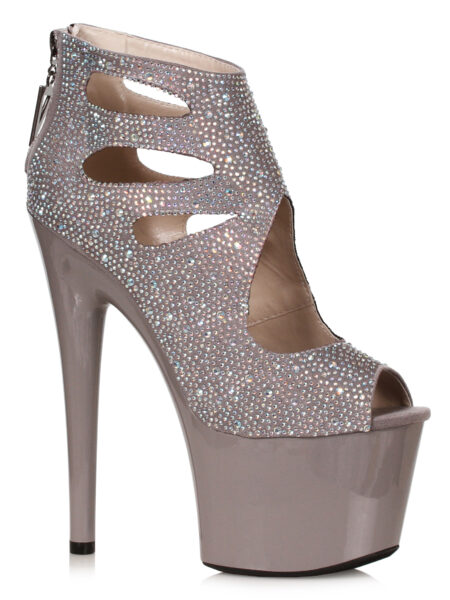 7 Microfiber Platform with Rhinestones