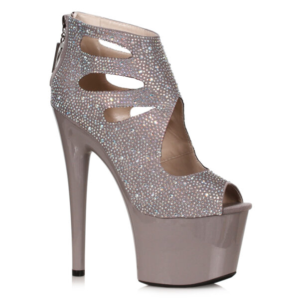 7 Microfiber Platform with Rhinestones