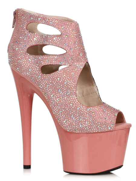 7 Microfiber Platform with Rhinestones