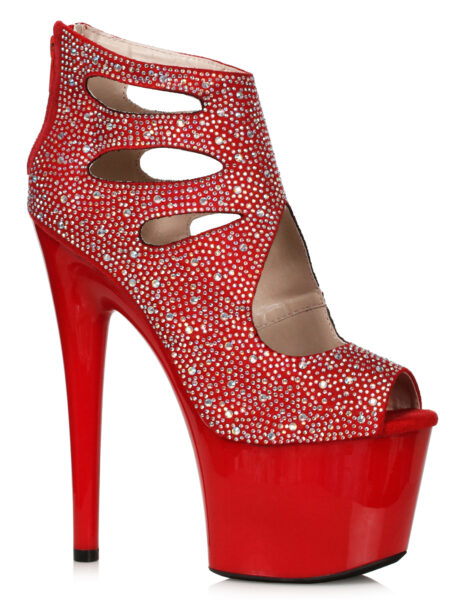 7 Microfiber Platform with Rhinestones