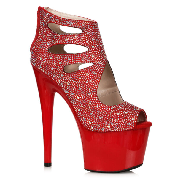 7 Microfiber Platform with Rhinestones