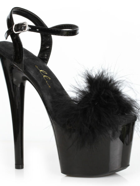 7 Platform Sandal With Marabou