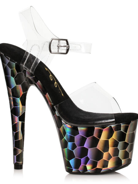 7 Stiletto Sandal with Holographic Platform