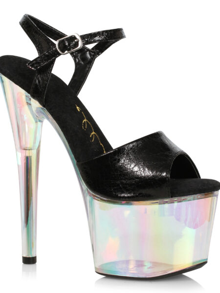 7 Pointed Stiletto Sandal with Rainbow Tinted Platform