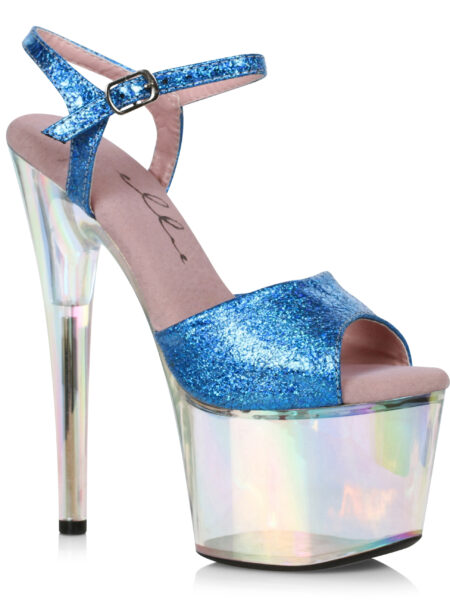 7 Pointed Stiletto Sandal with Rainbow Tinted Platform