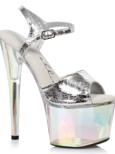 7 Pointed Stiletto Sandal with Rainbow Tinted Platform