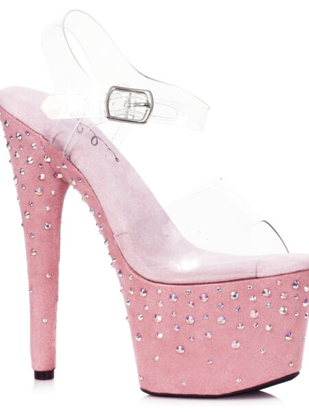 7 Stiletto with Rhinestone on Microfiber