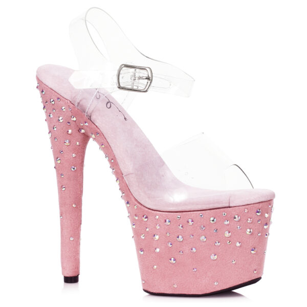 7 Stiletto with Rhinestone on Microfiber