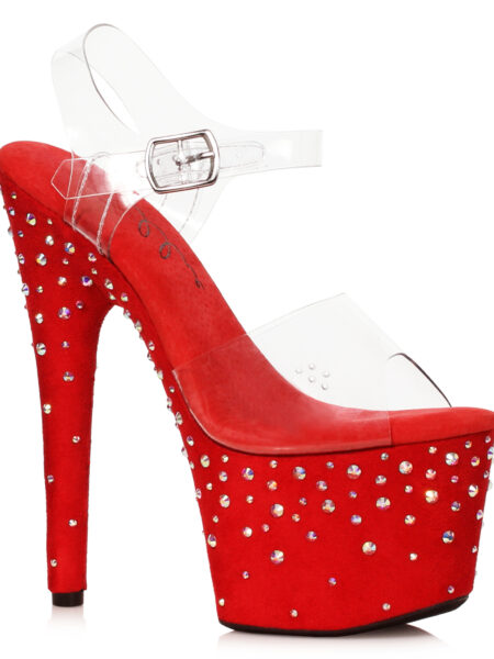7 Stiletto with Rhinestone on Microfiber