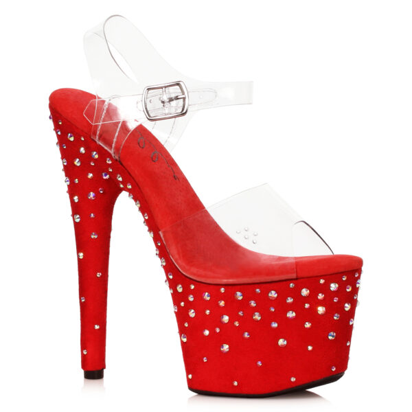 7 Stiletto with Rhinestone on Microfiber