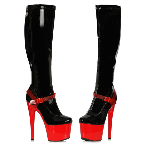 7 Stiletto Stretch Knee High Boot W/Zipper.