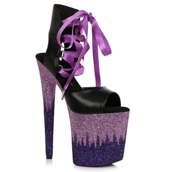 8 Stiletto With Ombre Glitter Platform