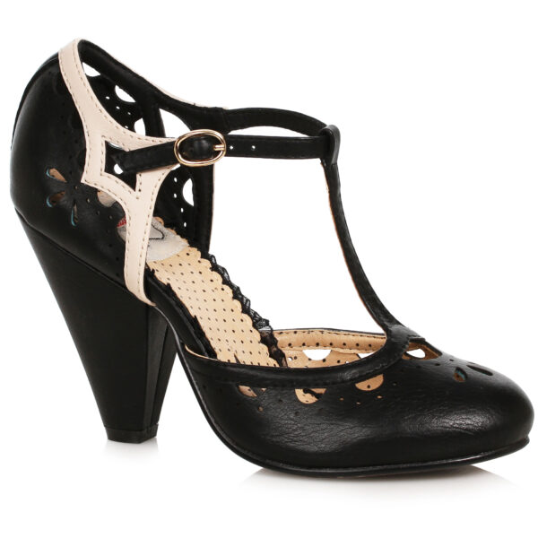 4 Closed Toe T-Strap Basic Shoe with Buckle Closure