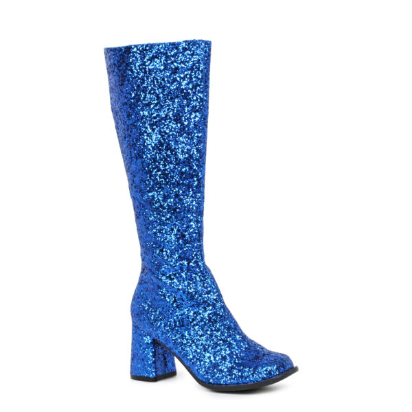 3 Heel Glitter Gogo Boot. W/Zipper.