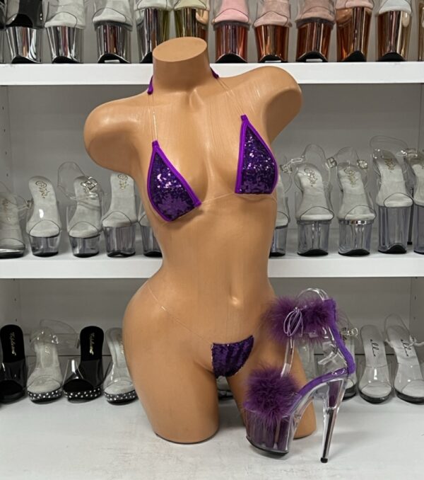 Purple Sequin Microkini