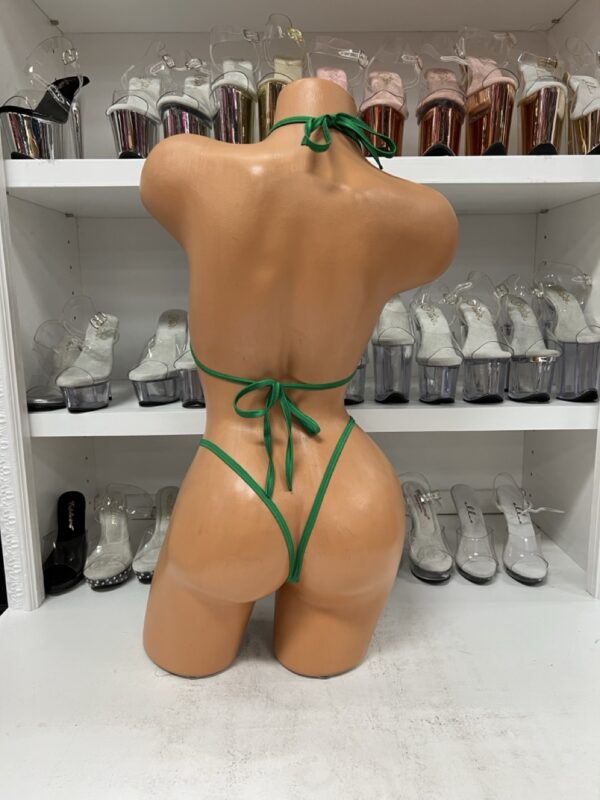 Green Heavy Bling Bikini Set - Image 5
