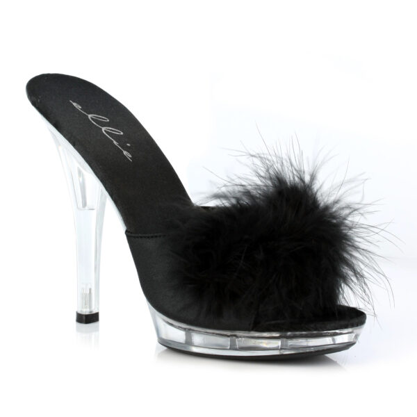 5 Heel Maribou Slipper