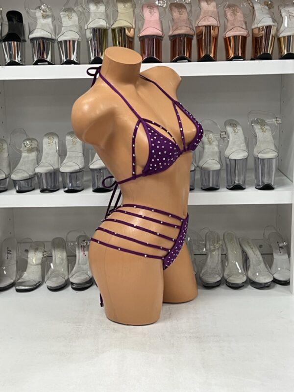 Purple Rhinestone Bikini Set - Image 4