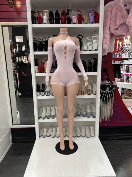 Blush Lace Long Sleeve Romper