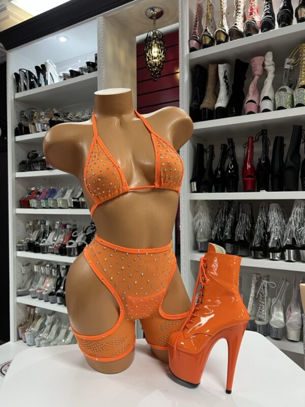 Neon Blaze Rhinestone Mesh Set