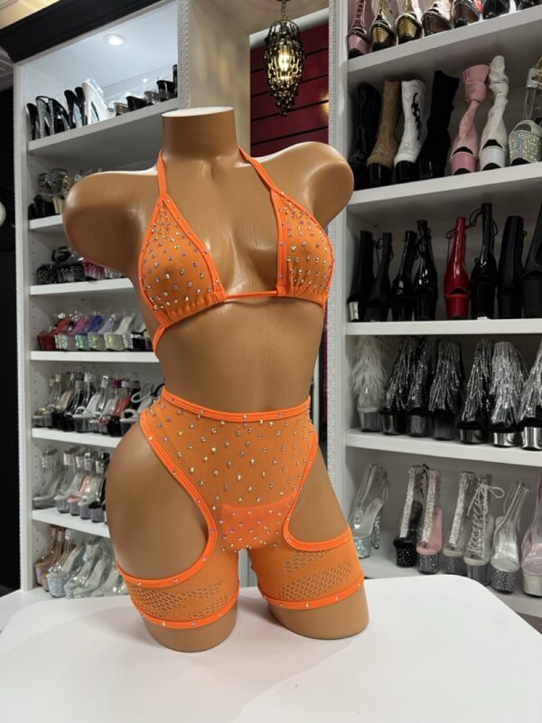 Neon Blaze Rhinestone Mesh Set - Image 2