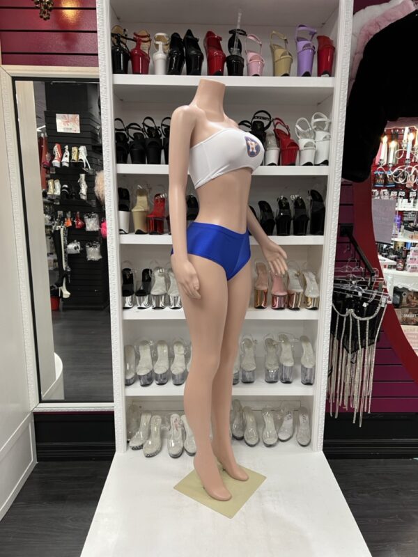 Blue High-Waisted Sporty Shorts – Performance Dance Bottoms - Image 4