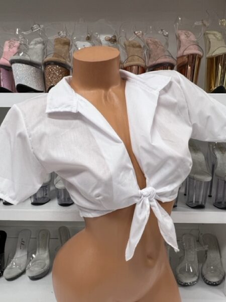 White Collared Tie Shirt