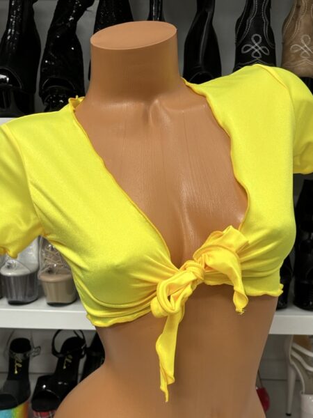 Yellow Tie Front Top