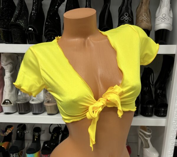Yellow Tie Front Top