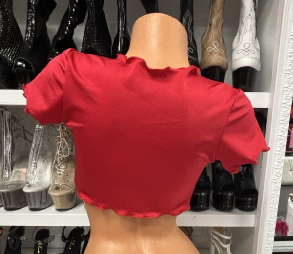 Red Tie Front Top - Image 3
