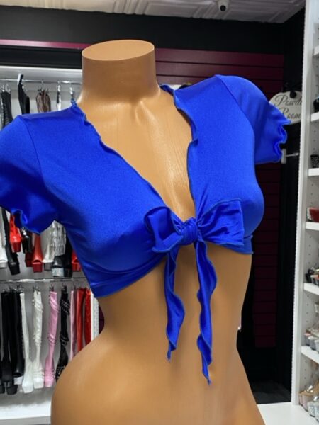 Royal Blue Tie Crop
