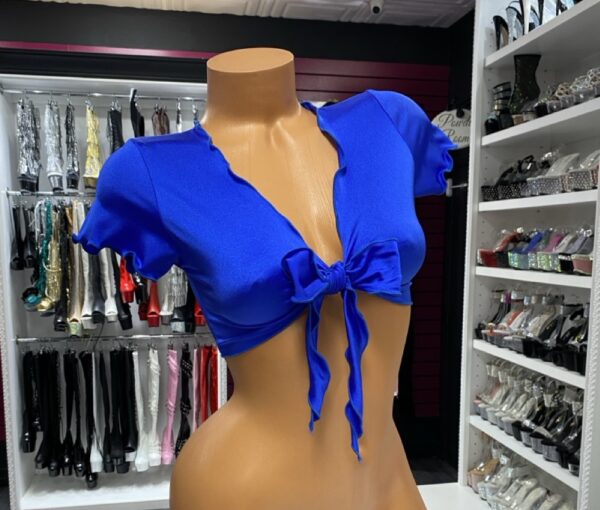 Royal Blue Tie Crop